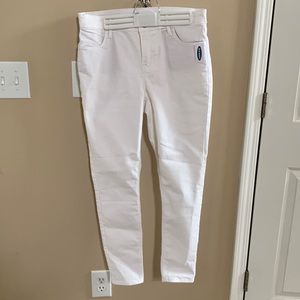 NWT OLD NAVY SUPER SKINNY WHITE MID- RISE JEANS